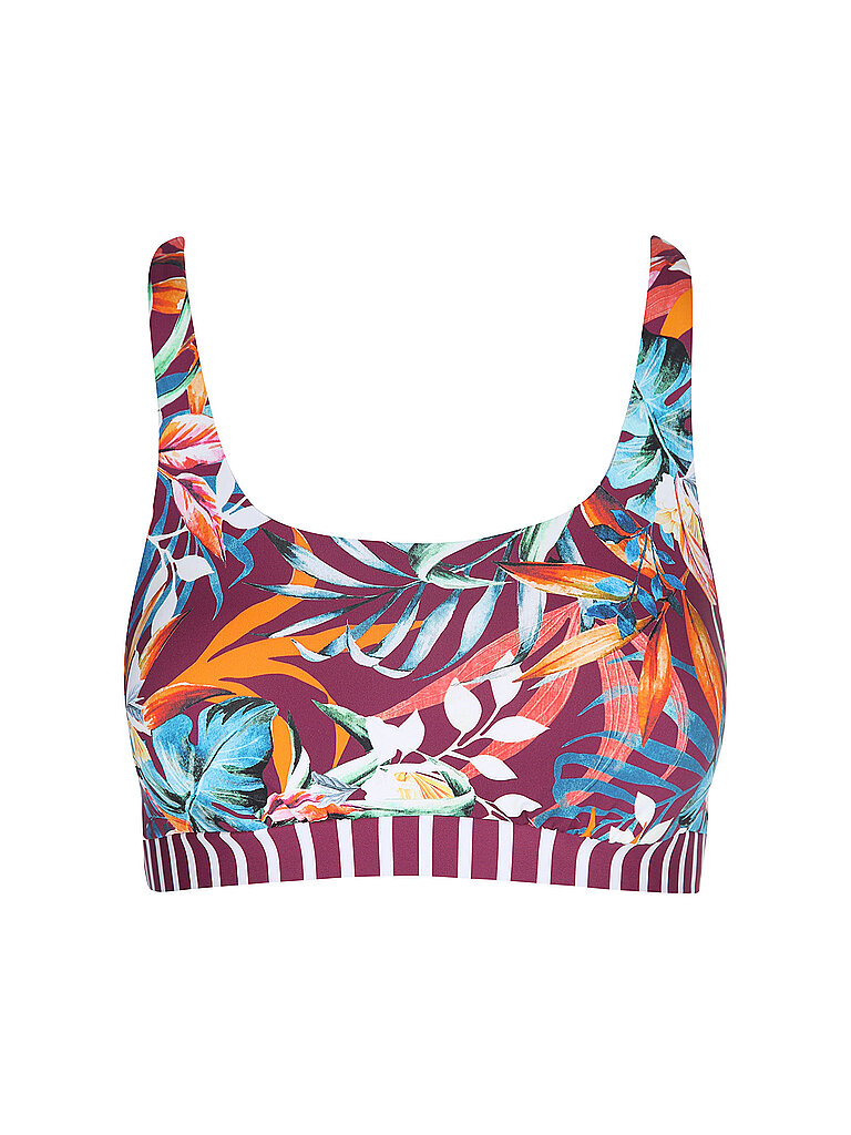 Venice Beach Bustier Bikini Top Dark Red 34 5